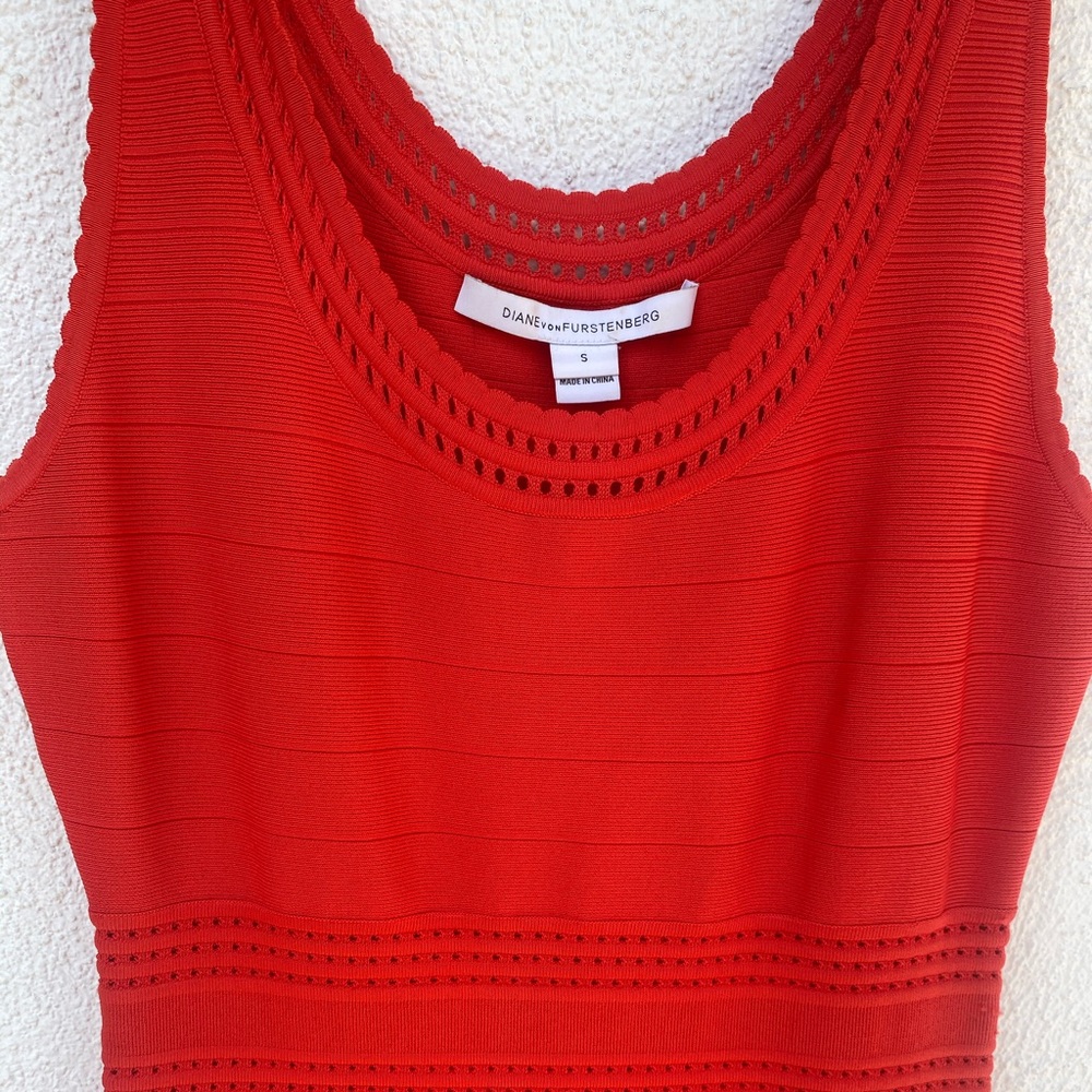 DVF red dress